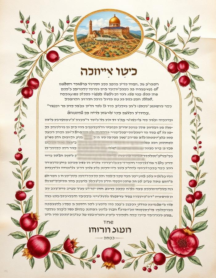 Ketubah dipinta a mano — opera 4